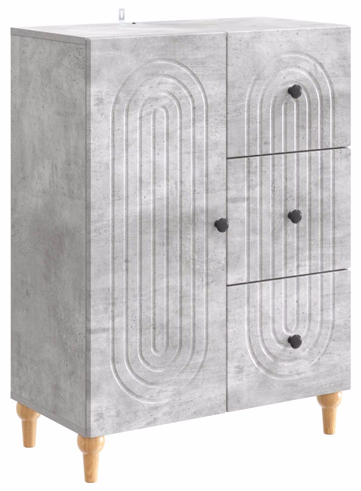 Credenza Grigio Cemento 66 x 34,5 x 90 cm Legno ingegnerizzato