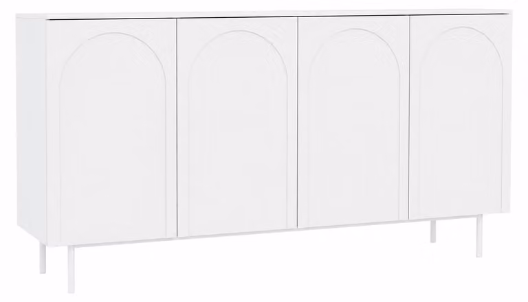 Comodino, bianco, 161 x 42 x 87 cm, 161 x 87,6 x 42 cm