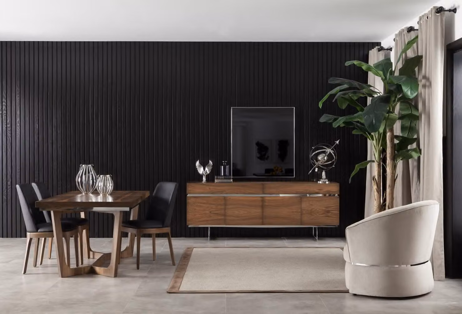 Schlafzimmer Esstisch 4x Lehnstühle Anrichte Spiegel Tisch Esstische