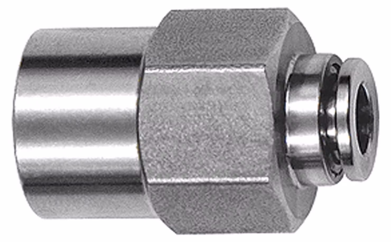 Raccordo Riegler a innesto diretto, G 1/2 i., guaina Ø 10, ES 1.4404