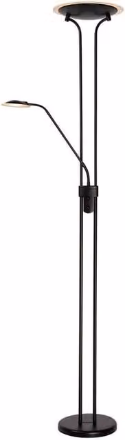 Lampada da terra Lucide Champion LED 24W 3000K nera lettura