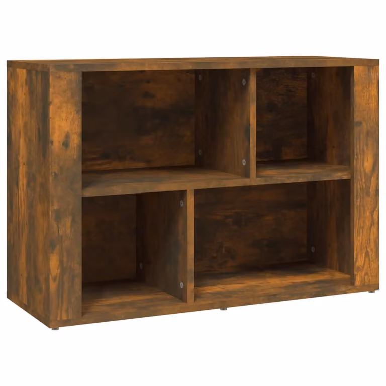 Credenza Rovere Fumo 80x30x54 cm in Legno Multistrato