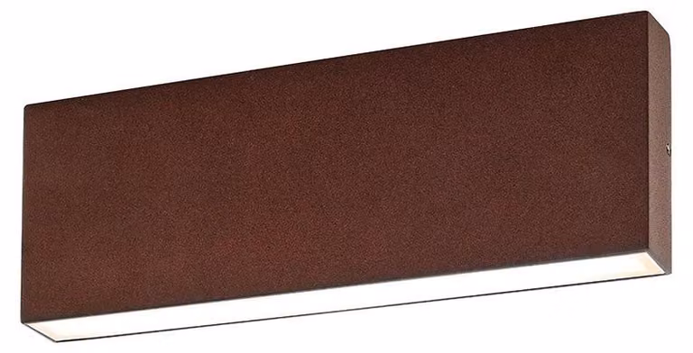 Applique da Parete GES2215 in Alluminio Marrone 2x10W IP65 Biemissione con Temperatura Luce Selezionabile 3000K/4000K/5000K - Gea Luce