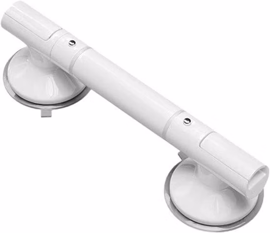 Maniglia per bagno da 35 cm - Supporto per disabili con unità di presa compatta - Fluorescente - Maniglia per bagno e doccia con portapinze - Resistente all'umidità - Maniglia di sicurezza - Presa per anziani e bambini - Adatta per bagno, doccia e WC