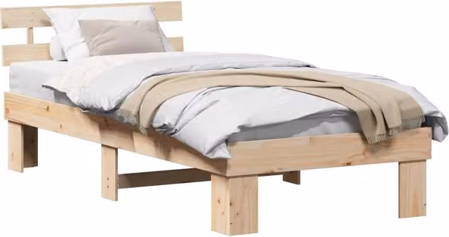 Letto singolo | Letto per adulti | Struttura del letto Naturale 80 x 200 cm Pino massello
