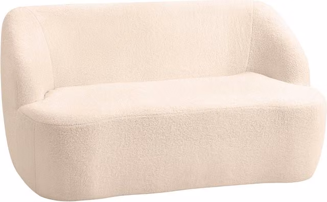 Divano 2 posti in tessuto beige ¨C Minimal ¨C 142 cm
