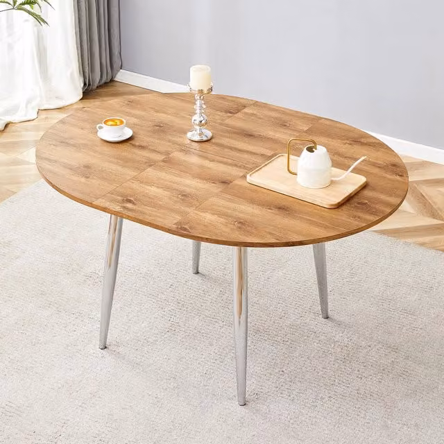 Tavolo pranzo rotondo allungabile ¨C Minimal ¨C Legno effetto rovere 107-137cm
