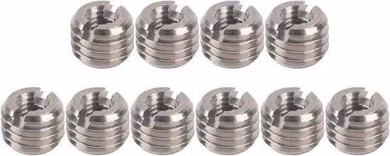 Set di dadi in acciaio inossidabile, 10 pezzi, M4 x 0,7 femmina, M8 x 1,25 maschio, 6 mm/0,2 pollici, per turbine a vapore, costruzione aeronautica, automobili