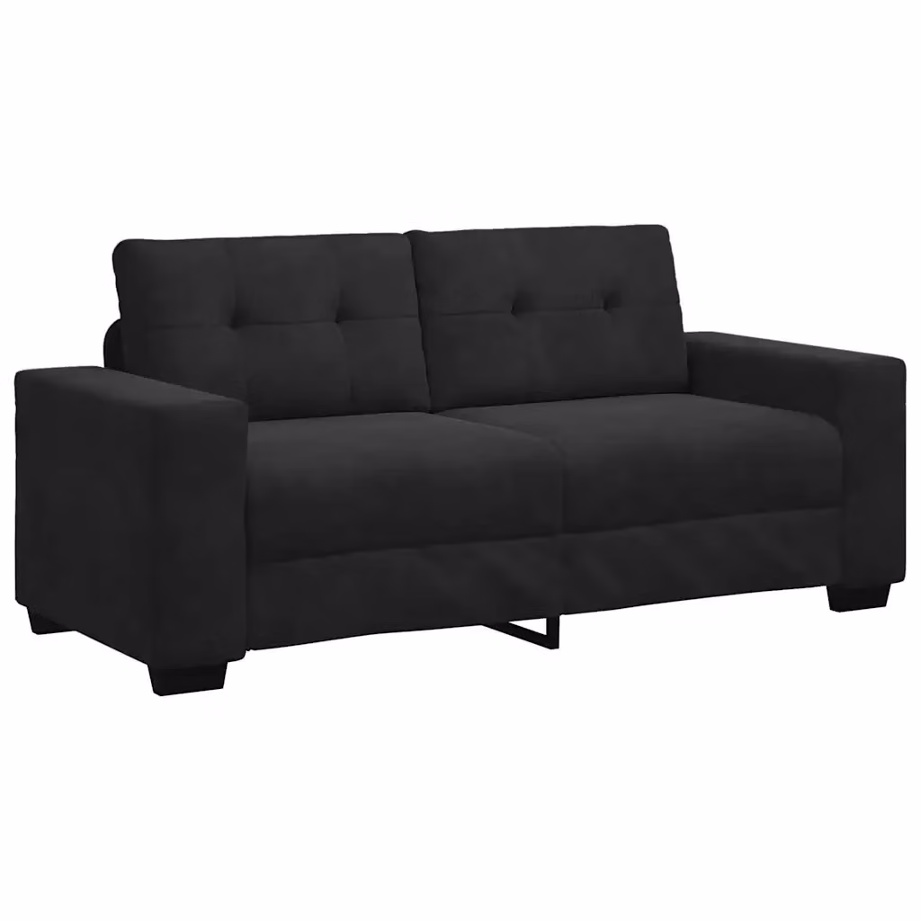 Divano moderno vidaXL in velluto nero L: 180 cm, P: 77 cm, H: 82 cm – 2