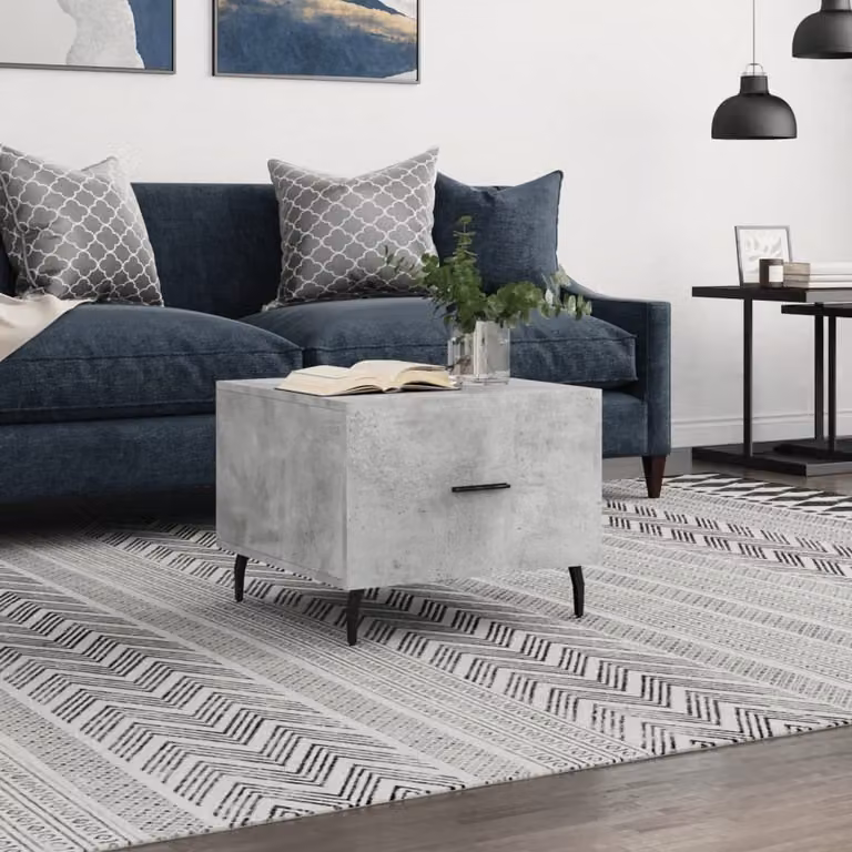 Maison Exclusive - Tavolino grigio cemento 50x50x40 cm Materiale ligneo