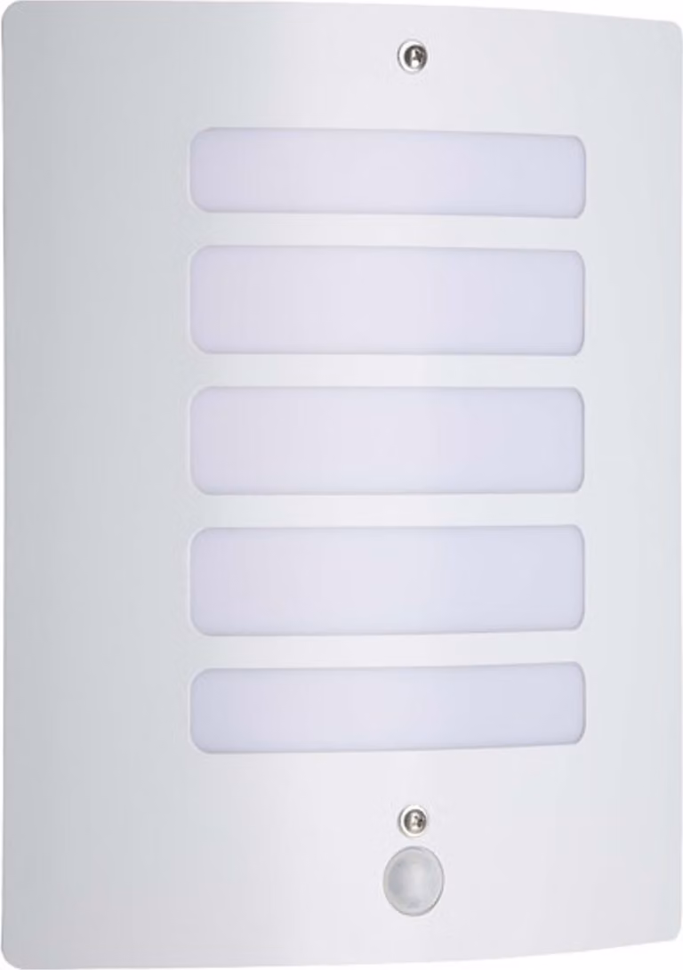 BRILLANTE applique da esterno con rilevatore di movimento Todd bianco IP44 E27 60 Watt g. f. lampada standard Lampada standard