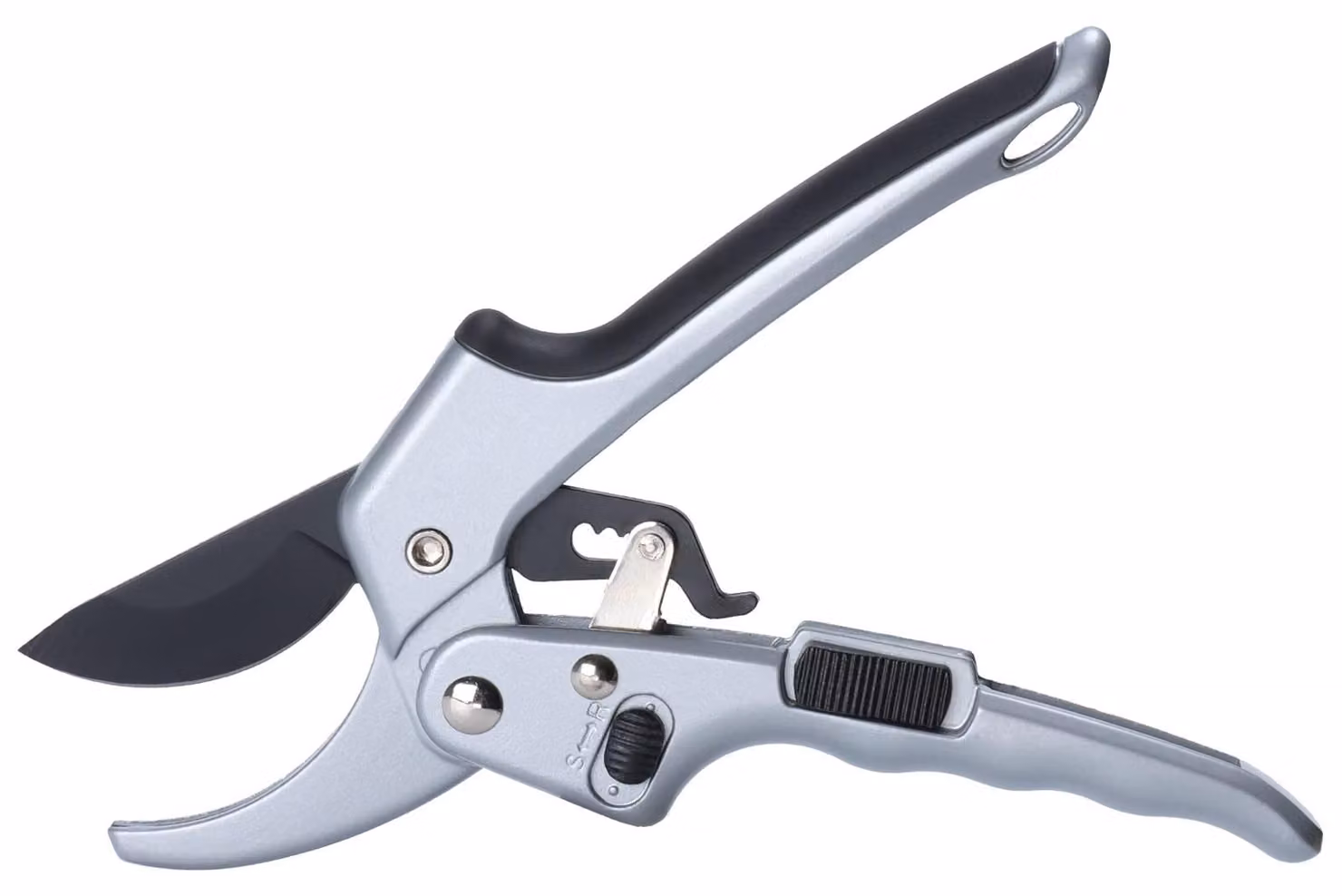 Forbici da giardino per lavori di giardinaggio, con lame in acciaio inossidabile, colore nero, impugnature ergonomiche, adatte anche a persone con poca forza nelle mani