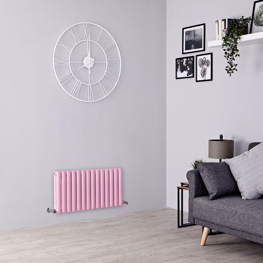 Radiatore di Design Orizzontale  Rosa -  400mm x 826mm  - Pannello Doppio  - Revive