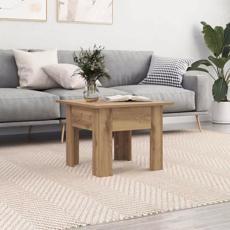 Tavolino da salotto vidaXL in legno color rovere marrone L: 55 cm, P: 55 cm, H: 42 cm