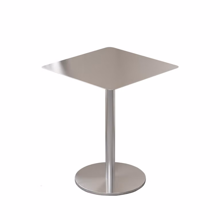 Tavolo bistrot commerciale in acciaio inox - arredamento per bar, caffetteria, ristorante - Tavolo robusto in acciaio inox, tavolo 60x60x75cm【BXG-BF60】