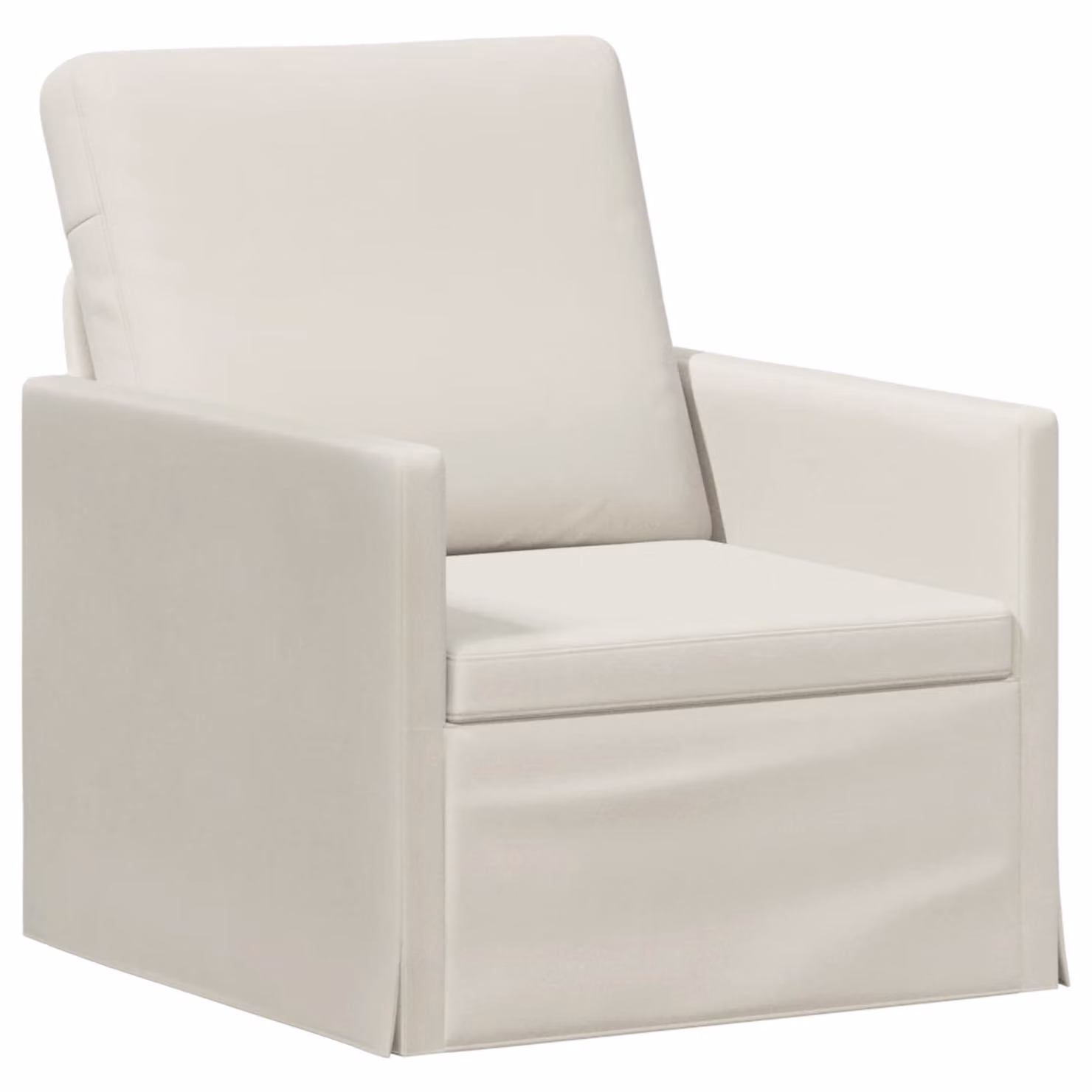 Divano Singolo Moderno vidaXL in Velluto Beige L: 70 cm, P: 81 cm, H: 82 cm