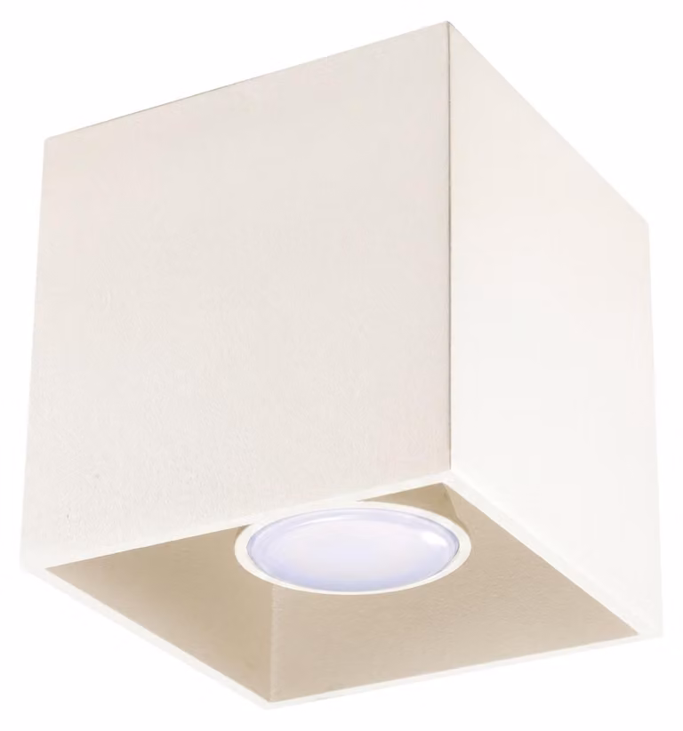 Plafoniera QUAD 1 beige 1xGU10 10W alluminio 10x10x10cm Sollux Lighting
