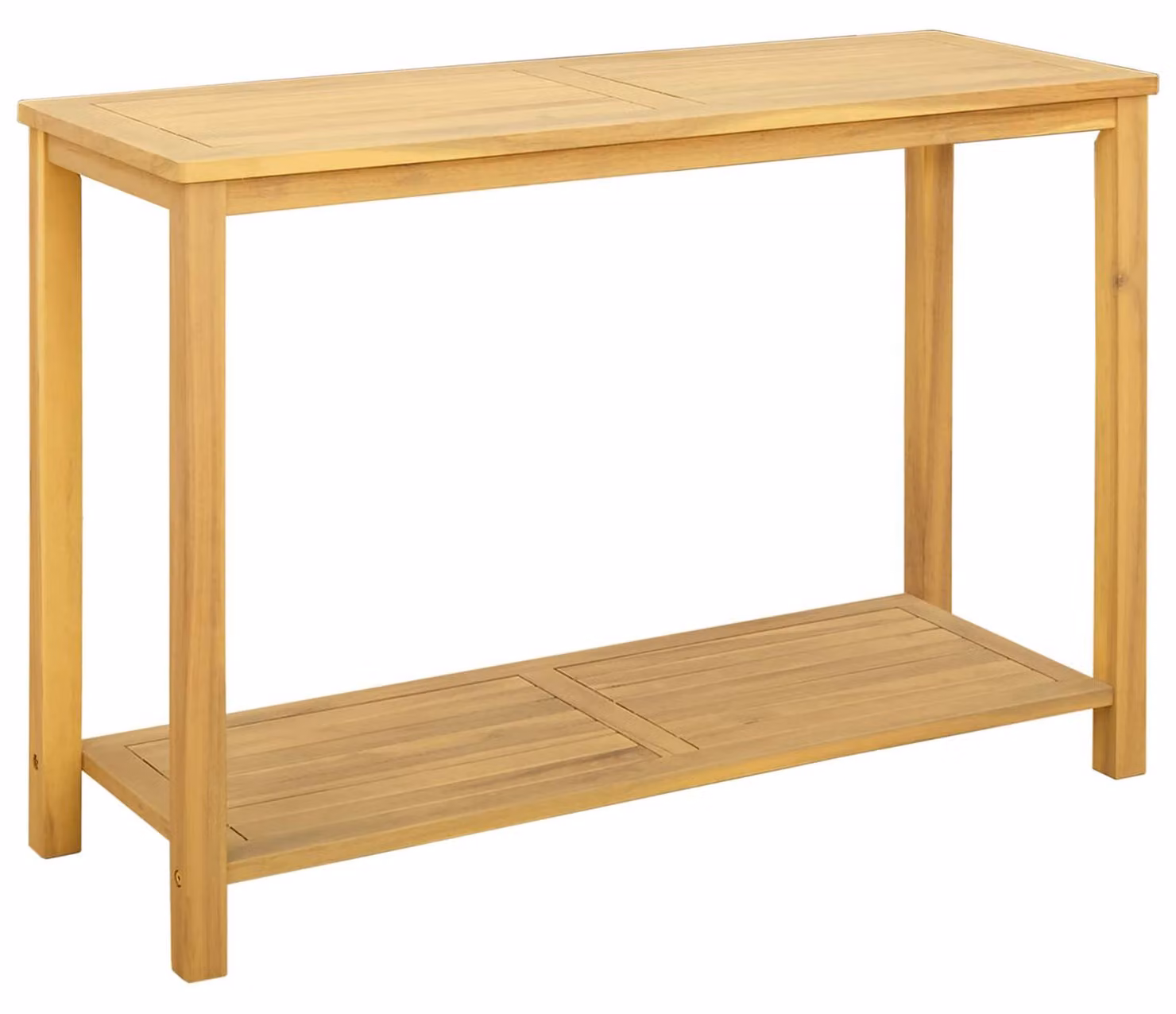 Tavolo consolle da giardino Acacia chiaro 110 x 40 x 75 cm