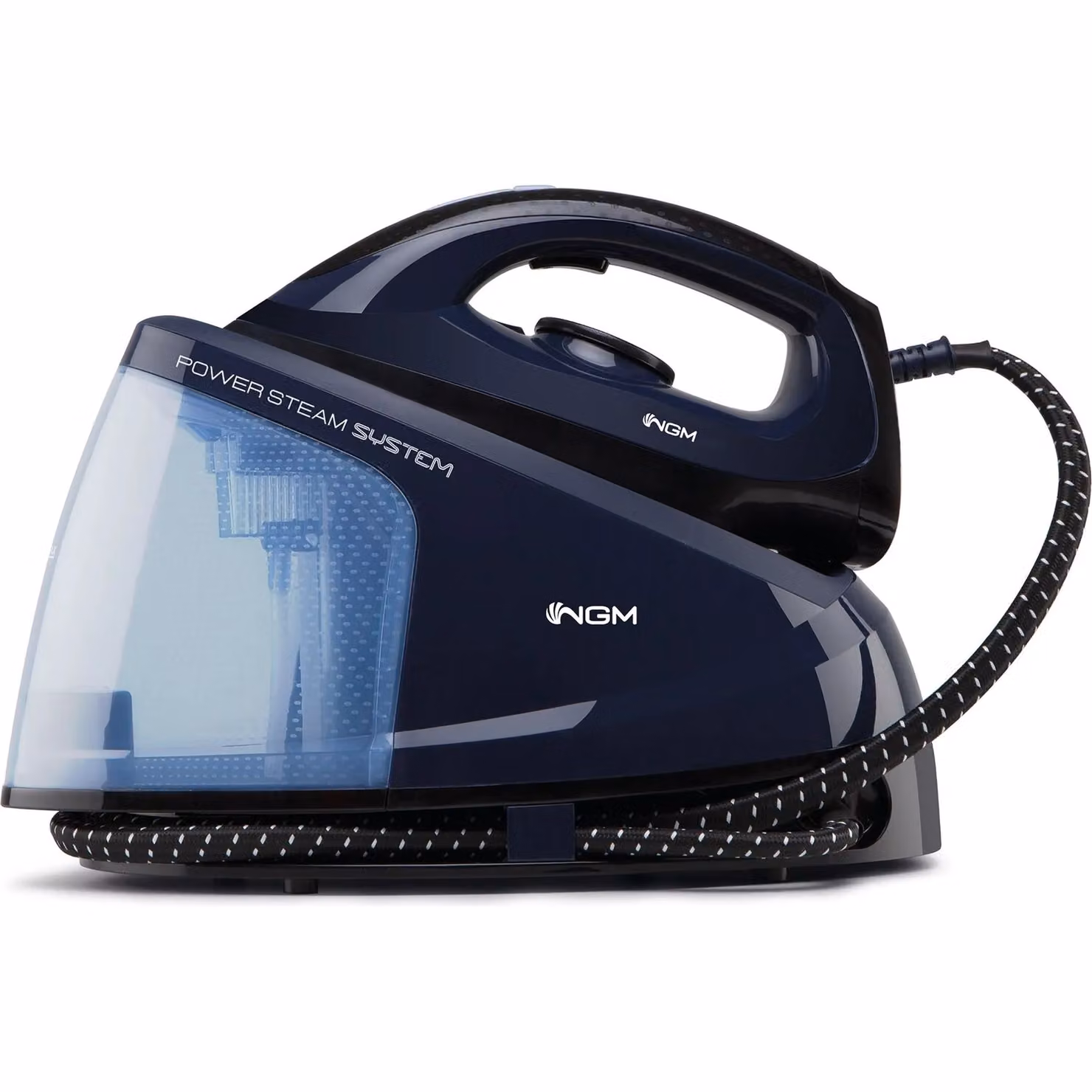 Ferro da stiro con caldaia NGM Power Steam System da 2400 Watt, colore blu con piastra antiaderente – 1