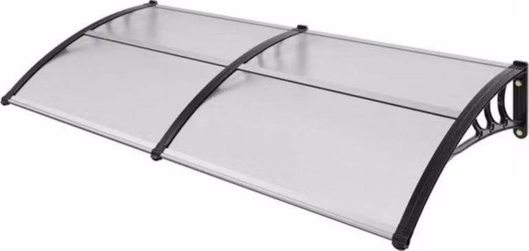 Tettoia per porta - Tettoia per porta d'ingresso - Tettoia in policarbonato - Protezione UV UPF50+ - Resistente alle intemperie - 965x1987 mm