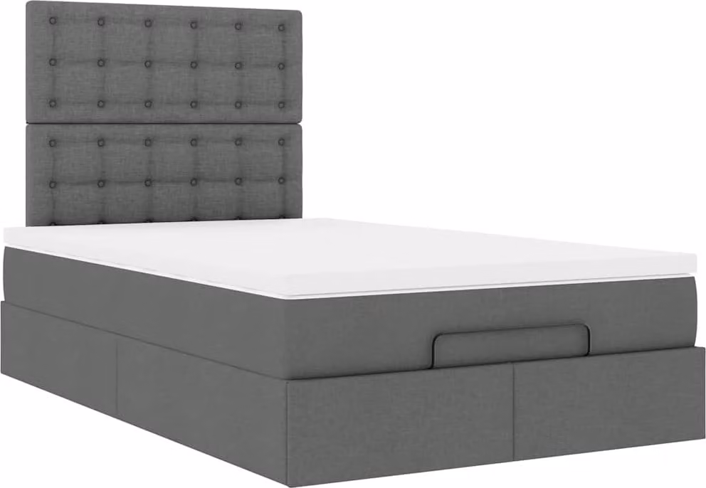 Struttura Letto Pouf con Materasso 80x200 cm in Tessuto