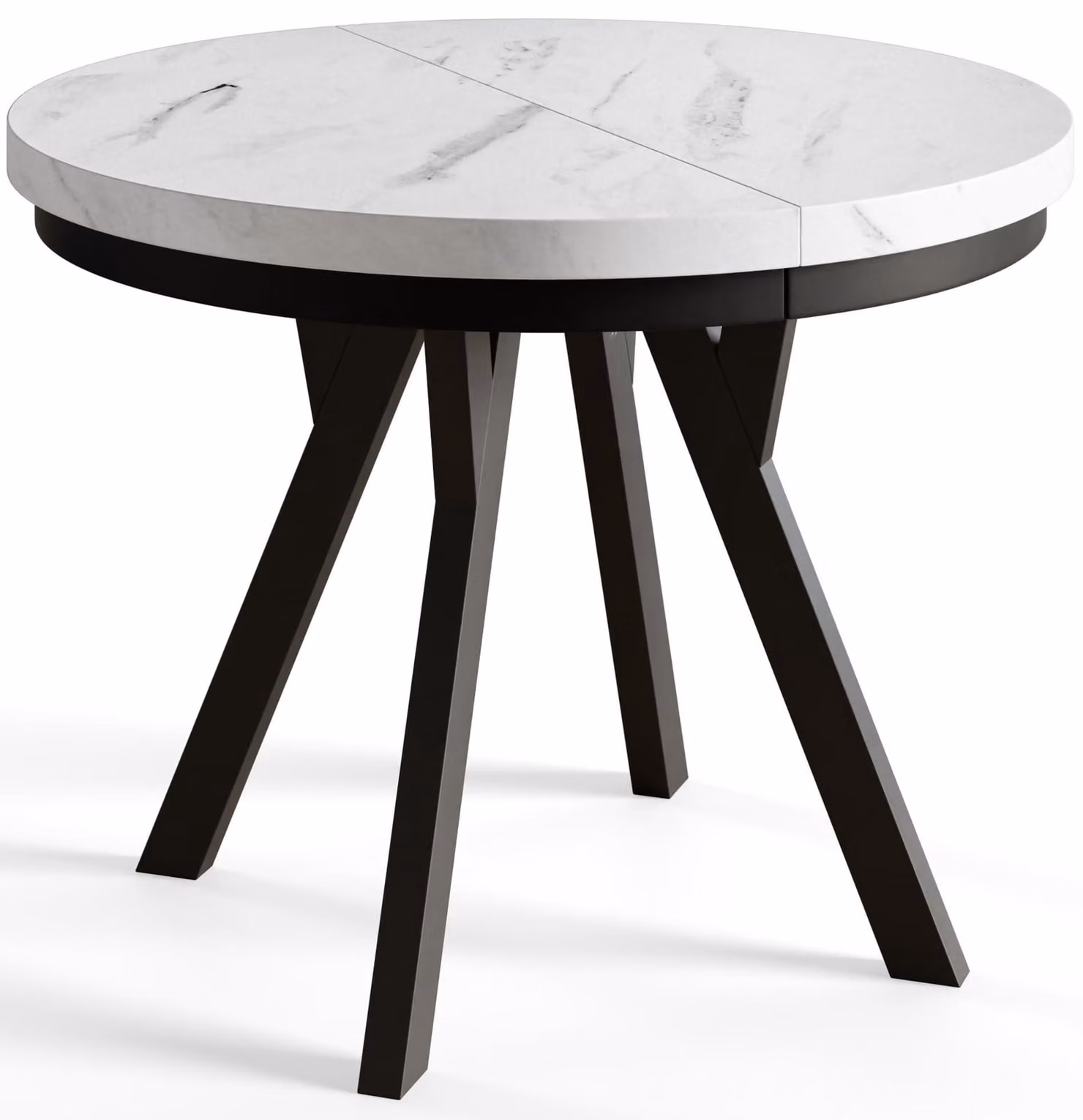 Alpi Moebel, Tavolo da Pranzo Evo, Tavolo per Mangiare Allungabile, Diametro da 100 - 200 cm, Marmur