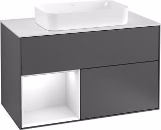 V&B mobile lavabo illuminazione a parete Finion 100x60,3 cm, Reg li gol m, Oli. m Lac