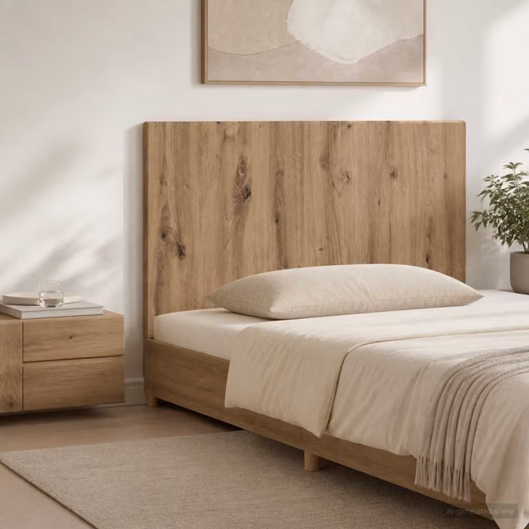 Testiera da muro vidaXL BREDA in legno ingegnerizzato color rovere marrone con design geometrico moderno