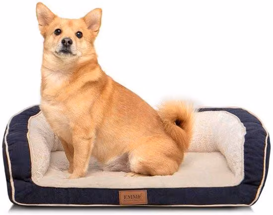 Letto ortopedico per cani, 68,6 x 50,8 x 17,8 cm, blu navy, taglia media