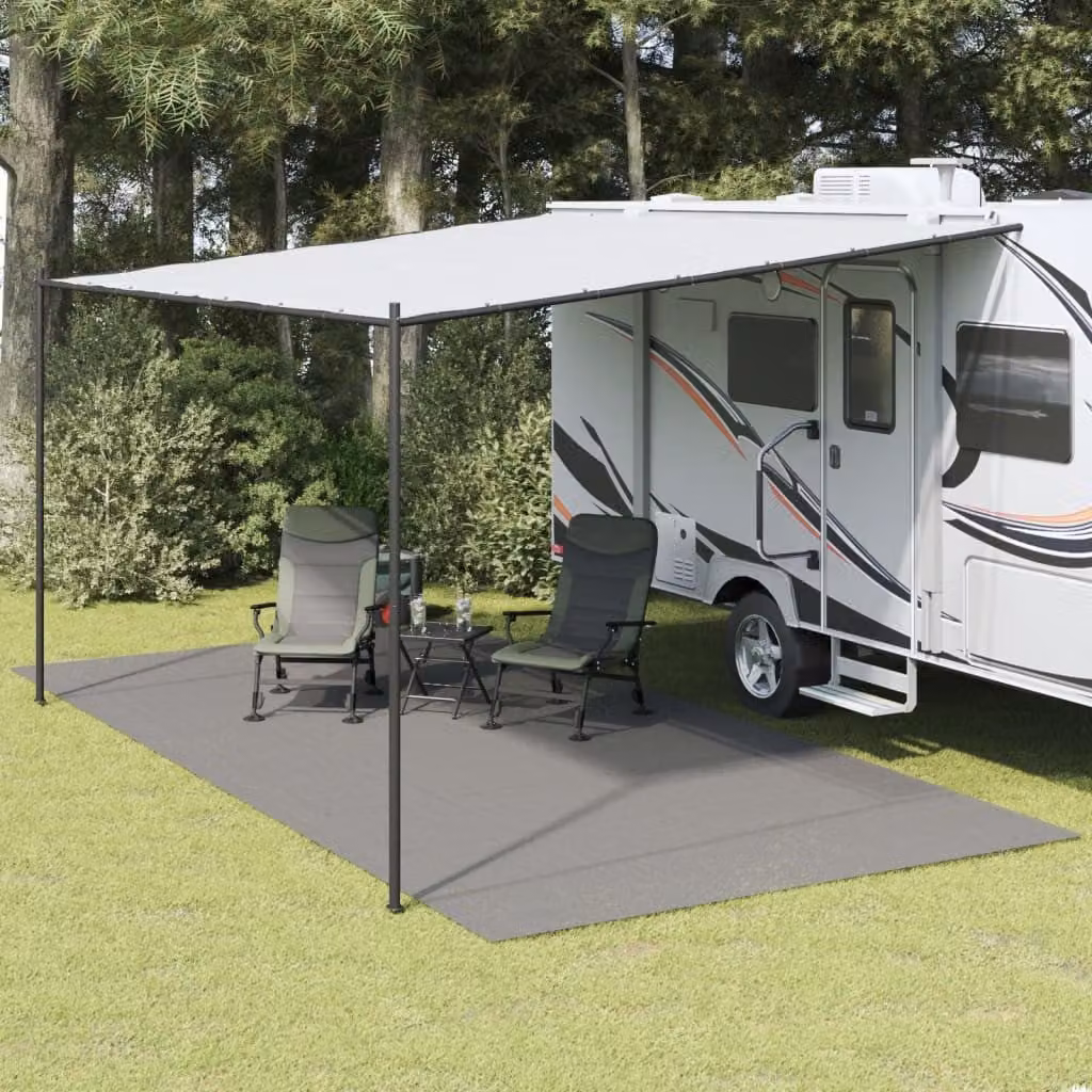 Tappeto da tenda vidaXL antracite, resistente ai raggi UV e antiscivolo, L: 6 m x P: 3 m