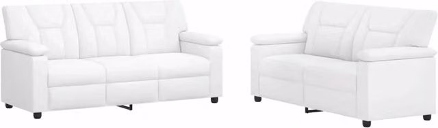 Set di divani 2 pcs Bianco Similpelle 3430573