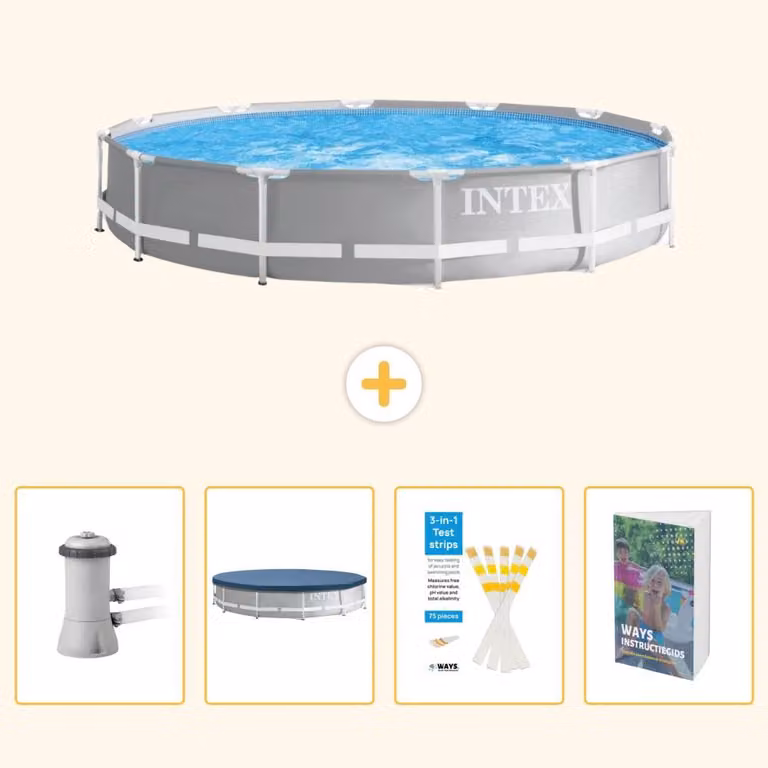 Struttura per piscina a forma di prisma - 366x76 cm - composta da 5 elementi - modello SCB129