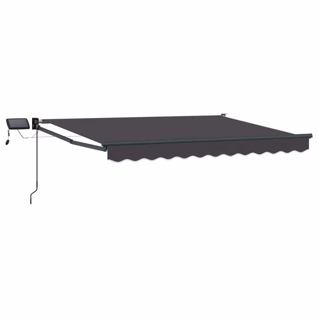 Tenda retrattile manuale Videx con LED in poliestere color antracite L: 300 cm, P: 250 cm – 2