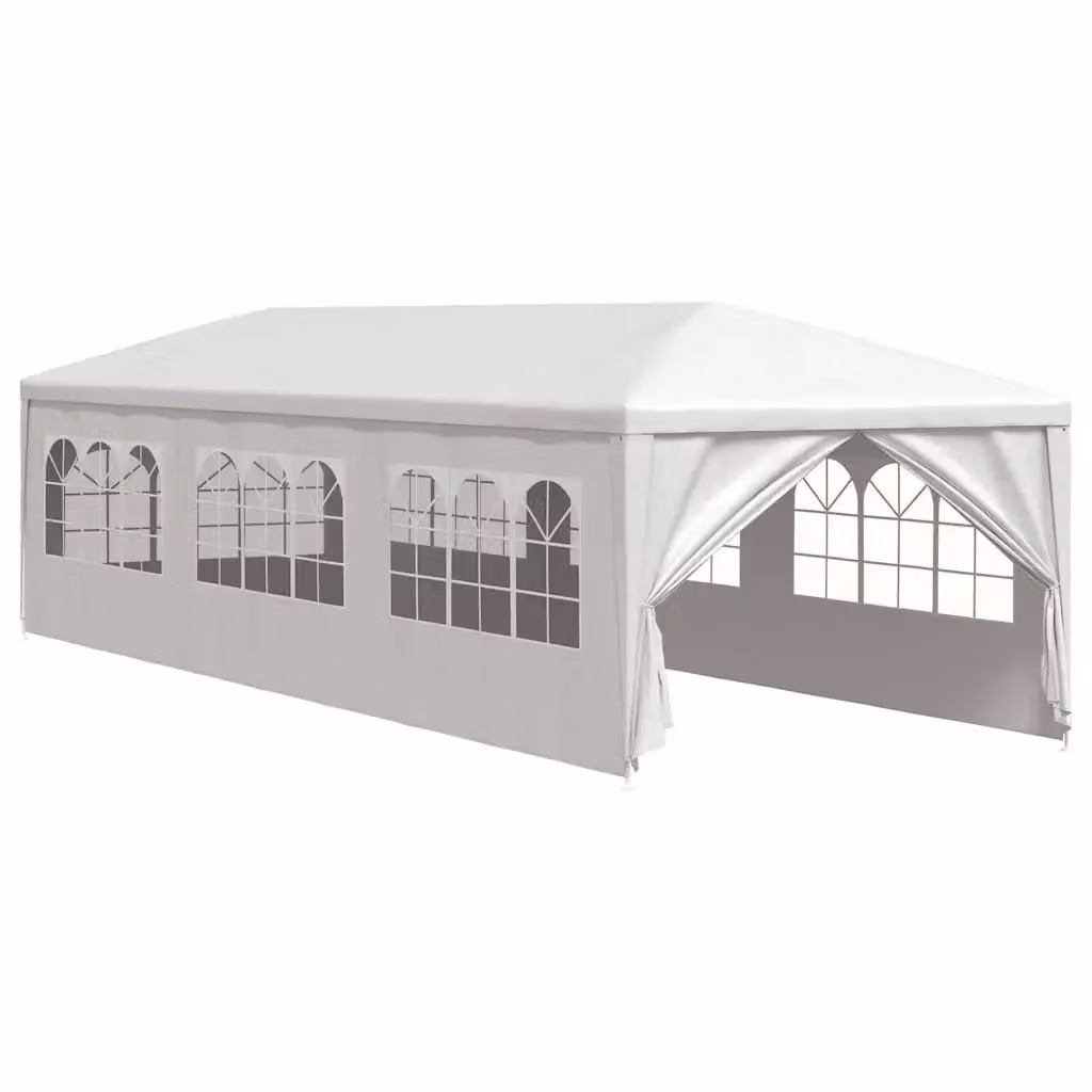 vidaXL Tenda per Feste Bianca L: 900 cm, P: 300 cm, H: 255 cm – 2