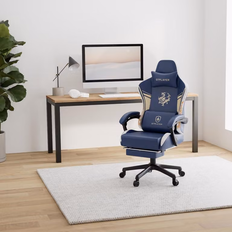 Sedia da gaming – Sedia da gaming ergonomica con altoparlanti Bluetooth e schienale regolabile fino a 150°