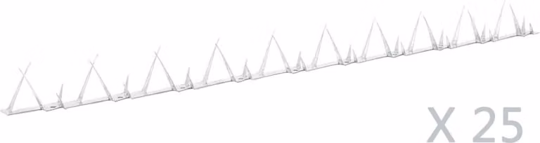 Spuntoni da Parete 25 pz in Acciaio 1 m