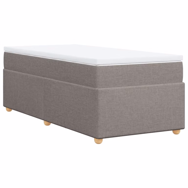 Giroletto a Molle con Materasso Tortora 90x190 cm in Tessuto