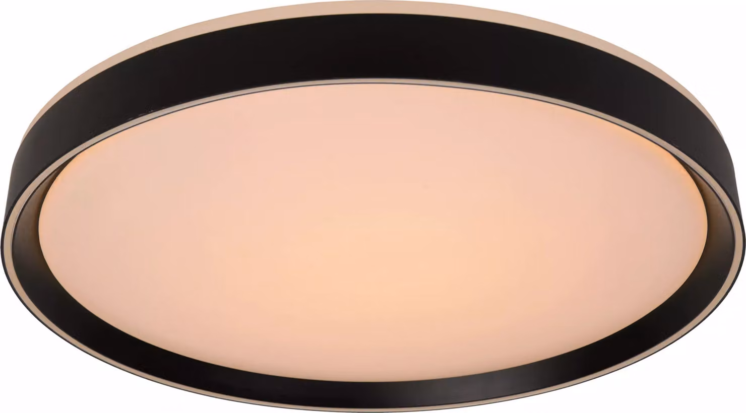 Plafond 30 cm LED 18W nero rotondo NURIA Lucide