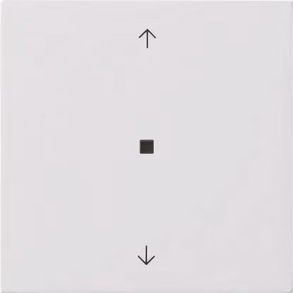 Pannello di comando Gira RF 1f con frecce, interruttore a pulsante KNX, bianco puro 5105112