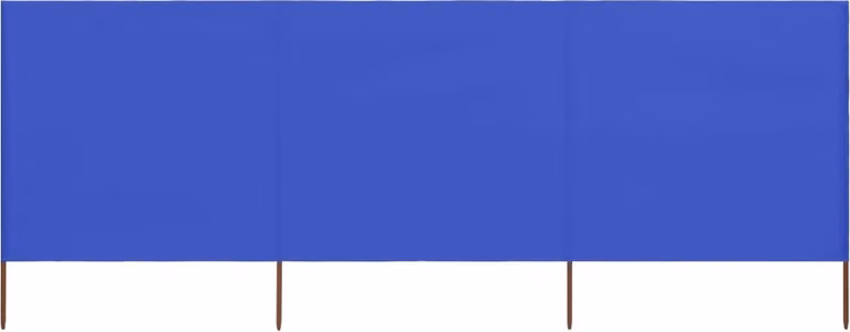 The Living Store Tessuto frangivento 3 pezzi 400 x 80 cm azzurro