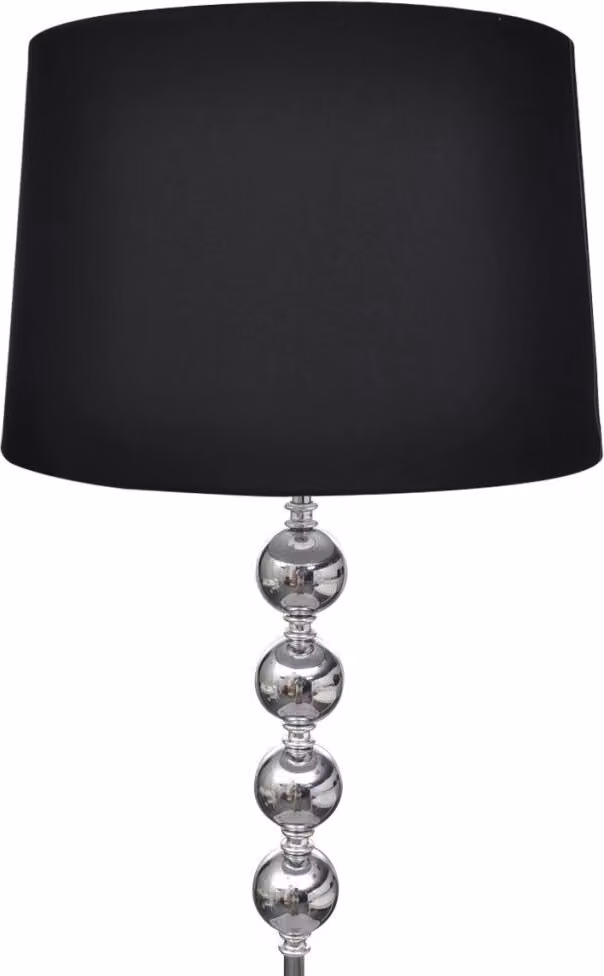 vidaXL Lampada da terra con elemento decorativo a 4 sfere nero