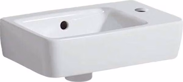 Geberit Renova Nr.1 Comprimo Nouveau lave-mains, 40x25cm, avec trou pour robinetterie à droite, 276140600, 276140600