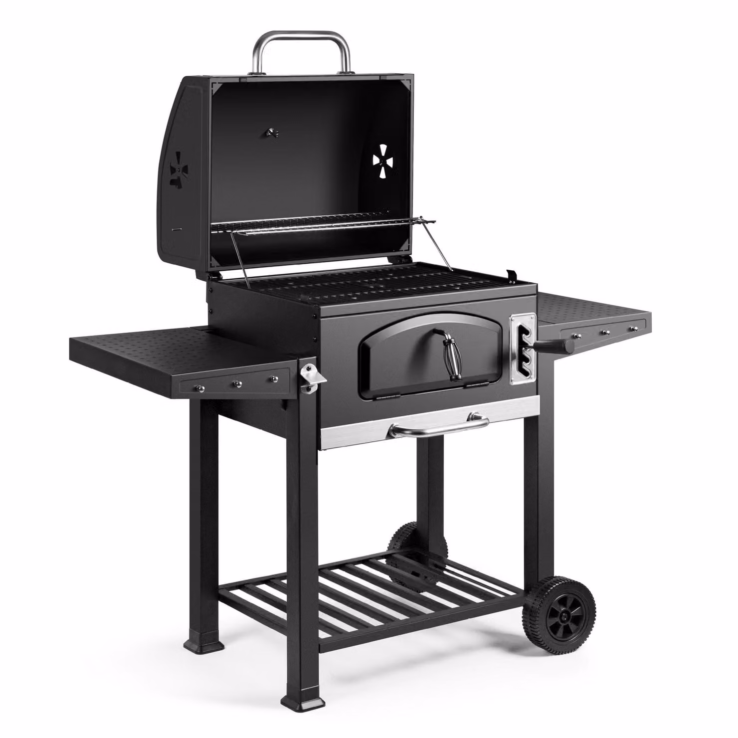 VonHaus Barbecue a Carbone XL – Barbecue Portatile a Carbonella e Affumicatore 2 in 1