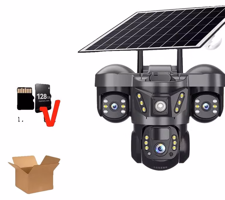 Telecamera di sicurezza, connettività 4G, alimentazione solare. Aggiungere scheda SD da 128G