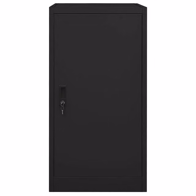 Armadio Porta Sella DESIGN IN Nero in Acciaio con Serratura L/P/H: 53 x 53 x 105 cm