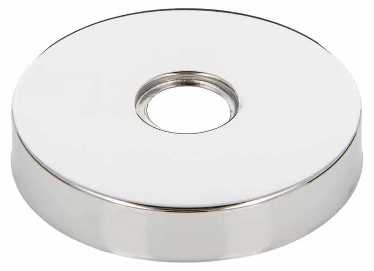 rosone filettato tecuro (1/2) Ø 22 mm x Ø 80 mm x altezza 15 mm, ottone cromato