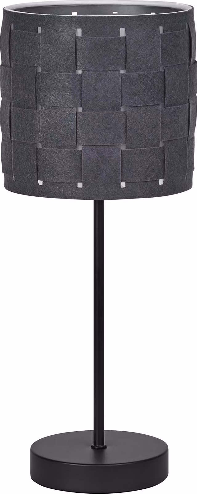 OSRAM Decor Felt Weaving Stand lampada da tavolo grigia in feltro e metallo, E14, diametro 160 mm, effetti luminosi caldi grazie al paralume intrecciato, sostenibile grazie alla sorgente luminosa sostituibile, facile installazione