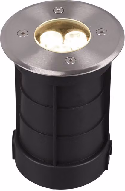 Faretto LED da incasso per giardino e terrazza Trio Leuchten in metallo argento, IP65, luce bianco caldo