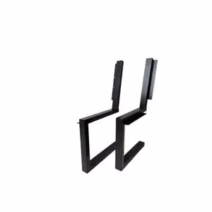 Gambe per panca 2pcs 40x60cm verniciate a polvere nera Pattini per panca Telaio per panca in acciaio per panca da giardino