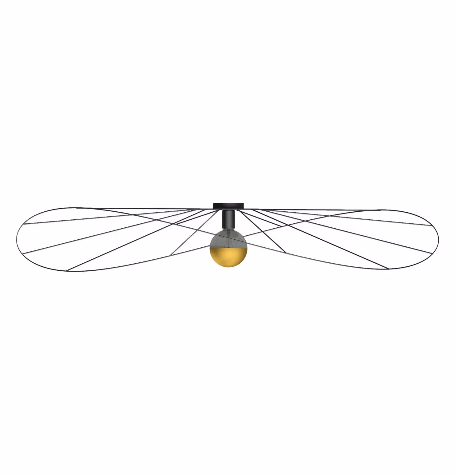 Applique / plafoniera ESKOLA 140 nero 1xE27 15W acciaio 22,5x140x140cm Thoro Lighting
